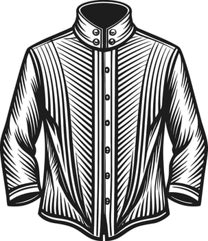 Timeless Black Overcoat Monochrome Design vector