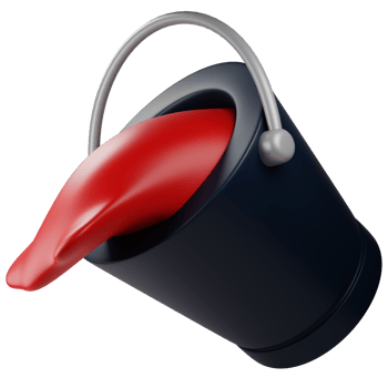 Fill Color icon. graphic design 3d icon illustration. 3d design style. 3d rendering png