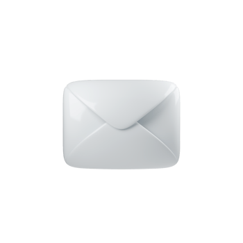 3d clean, minimalist illustration of a white envelope, embodying elegance and simplicity. Perfect for themes of communication and professionalism in design png