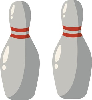 Two Bowling Pins Illustration vector