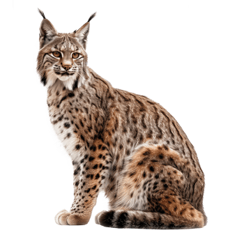 lynx sitting on a transparent background png