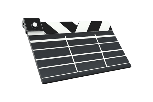 Film clapperboard symbol for cinematic production and film industry png