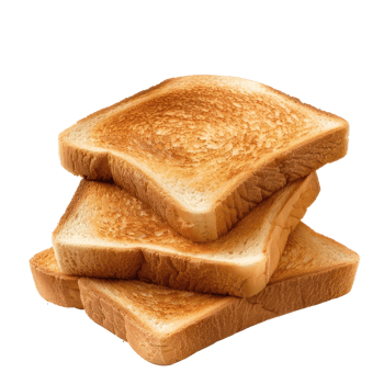 toast isolate on transparent background png