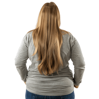 back view of a woman with long hair png