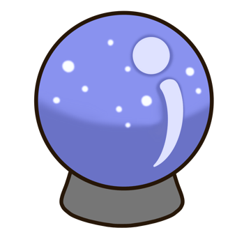 A purple snow globe with a white sparkle on it png