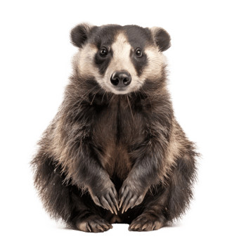 badger isolate on transparent background png