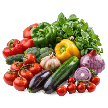 fresh vegetables isolate on transparent background png