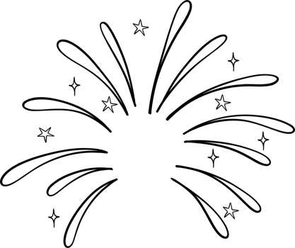 Pastel Firework Burst Doodle Coloring Image png