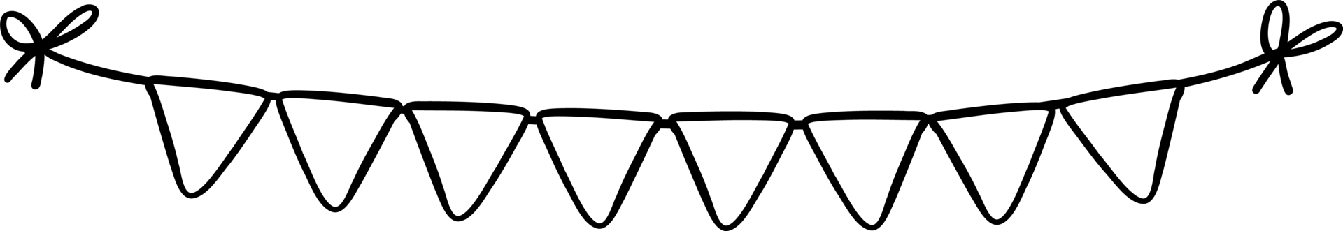 Groovy Triangle Bunting Garland Doodle Coloring Image png