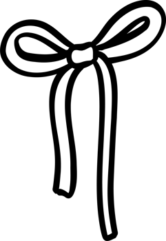 Ribbon Bow doodle Coloring Image png