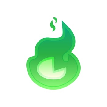 Simple flame icons in flat style. Cartoon campfire. vector