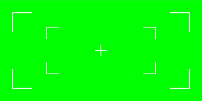 Green screen template for chroma key production. Features tracking marks for VFX integration. Ideal for filmmakers and editors. illustration. vector