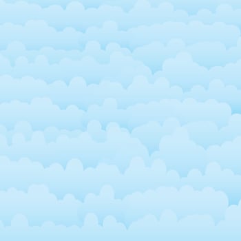 Blue sky and white clouds background. illustration. vector