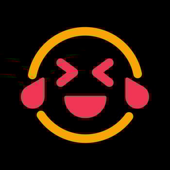 Face with Tears of Joy Icon Design vector