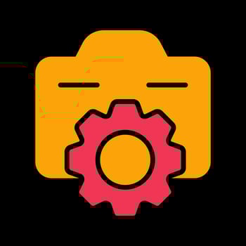 Photo Gear Icon Design vector
