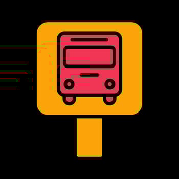Bus Stop Icon Design vector