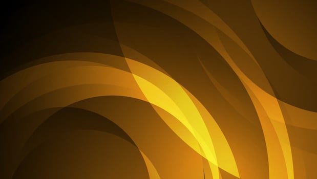 Dark yellow glossy circles abstract tech background vector