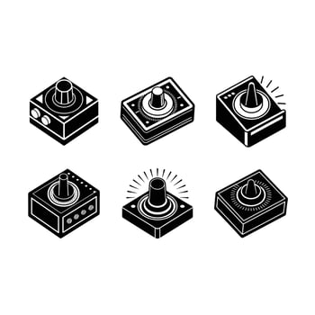 Volume Control Design - and Linocut Silhouette vector
