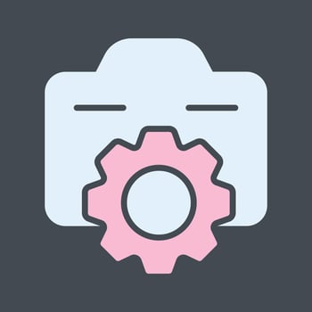 Photo Gear Icon Design vector
