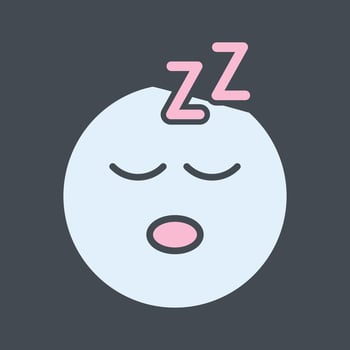 Sleeping Face Icon Design vector