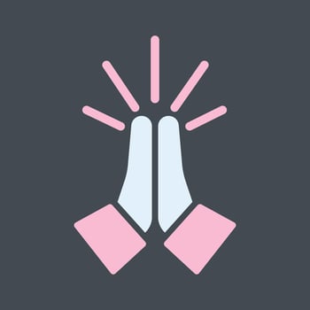 Folded Hands Icon Design vector