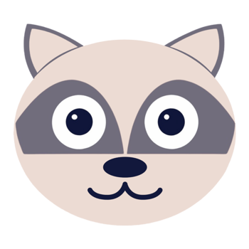 Cute Raccoon Head Isolated png