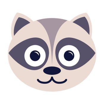 Cute Raccoon Head for Designs png