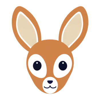 Adorable Cartoon Deer Face Design png