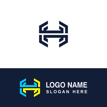 Amazing H logo with hexagon concept. Logos are suitable for company identity or others. vector