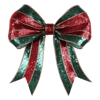 red and green bow png