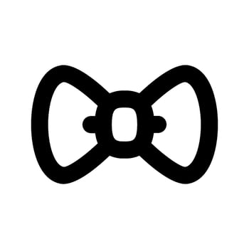 Bow tie icon. Black formal male neck tie symbol isolated on background. illustration. vector