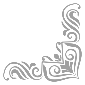 Gray vintage corners, graphic element for decorating baroque cards. png