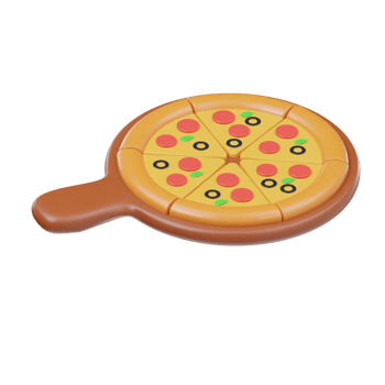 Pizza icon 3d rendering png