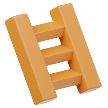 3d ladder icon render illustration png