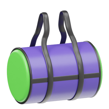 Sport bag icon isolated render png