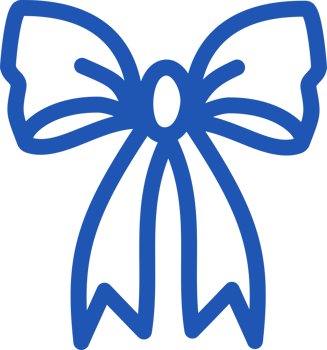 Cute blue bow png