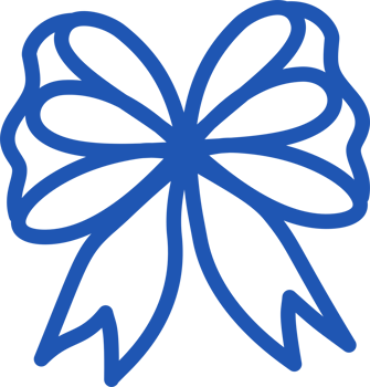 Handrawn blue ribbon png