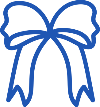 Blue outline ribbon png