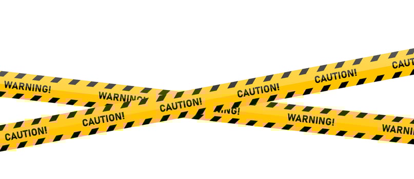 Warning caution road sign tape background design. vector