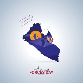 Liberia Armed Forces Day background illustration vector