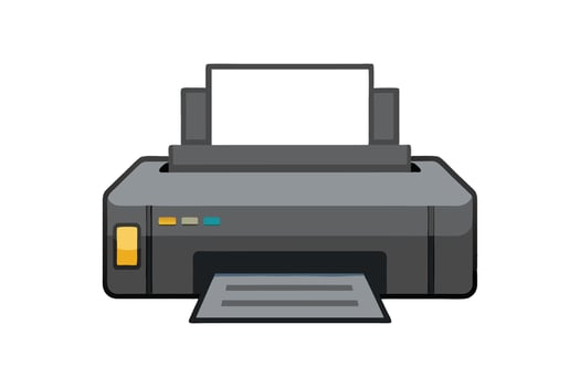 Office Technology Printer - Digital Machine Illustration for Printing and Modern Themes vector