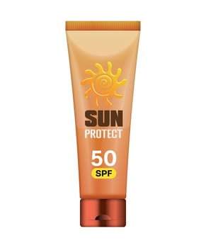 sun protection creme icon isolated vector