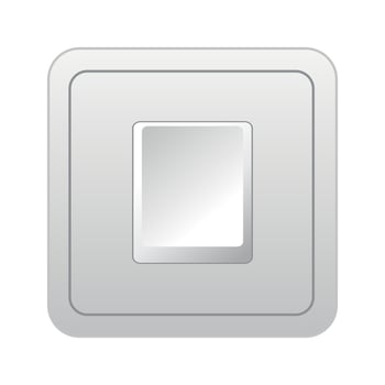 white electric light switch isolated on white background vector