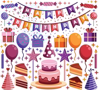 Birthday Elements Illustration vector
