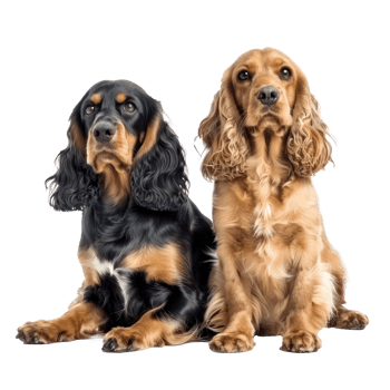 Cocker Spaniels full body isolate on white background, png