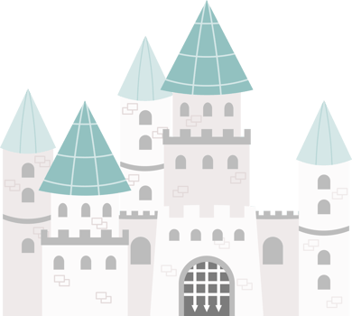 blue roofed castle illustration png