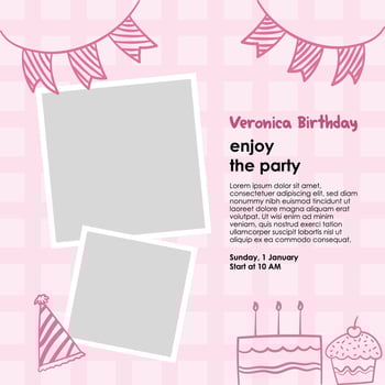 Birthday Party Invitation Template design vector