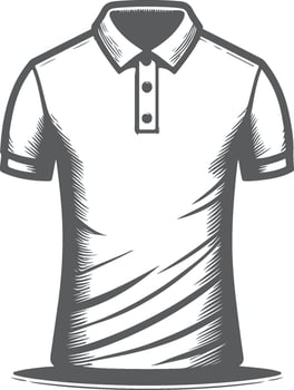 Elegant Polo Shirt Minimal Heritage Linework vector