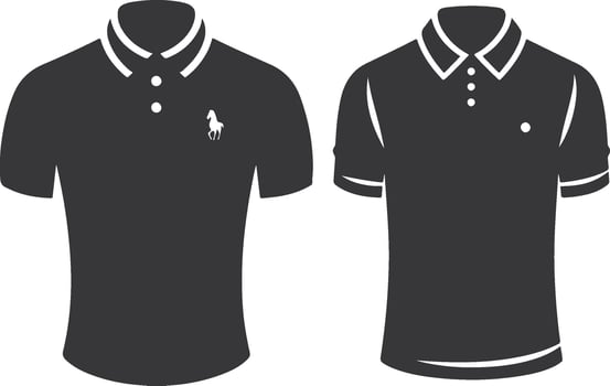 Classic Polo Shirt Artistic Retro Monochrome Design vector