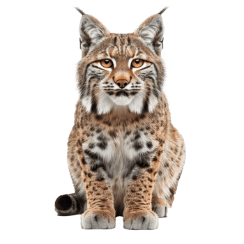 a lynx is sitting on a transparency background png